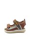 Cute Young Orthopedic Sole Tan Color Banded Velcro Boys Sandals - 3