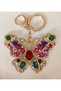 New Year's Gift Luxury Zircon Stone Large Size Colorful Butterfly Keychain - Bag Ornament 10.5 cm