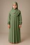 Girls' Hijab Dress One-Piece Prayer Wear Plug-In Headscarf Cotton Elastic Sleeve
