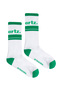 Retro Green 3Pack - Green - White Unisex Sports & Lifestyle Towel Sole Organic Cotton 3-Piece Sock Set - 3