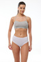 Women's Black White Gray 6 Pack Modal High Waist Slip Panties 1955 - 7