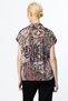 V-Neck Patterned Blouse - 4