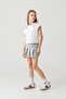 Printed Bottom Pleated Embroidered Girl's Shorts - T-Shirt Set - 3