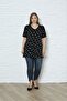 Plus Size V-Neck Black Loose Cut Lycra Blouse - 3