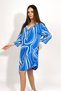 Women's Woven Viscose Casual Casual Shirt Collar Dress - 4