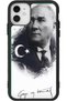 iPhone 12 Mini Compatible Printed, Matte Black Color, Soft Silicone, Protective, Shock Absorbing Cover, Case