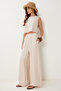 Tie Detailed Blouse Pants Set Cream Lrv0104 - 2