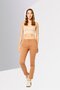 Women Regular Houndstooth Straight Pants, Tan - 2