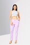 Women Regular Fit Solid Tapered Pants, Purple - 2