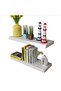 Floating Wall Display Shelves Book/DVD Storage White MDF 2 pcs - 2