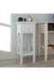 Side Table with Drawer White