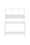 Desk with Shelf White 110x45x157 cm Engineered Wood - 2