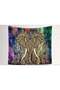 Elephant Printed Wall Tapestry Multicolour 80x 60inch - 2