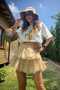 Bohemian Skirt with Lace Crossover - 5