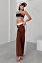 Mona Waist and Side Contrast Block Panels, Comfortable Pants with Elastic Waist - 7