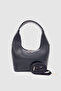Aunor Yonca Detailed Crossbody Bag and Handbag Black - 5