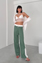 Mona Waist and Side Contrast Block Panels, Comfortable Pants with Elastic Waist - 7