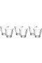 Max Glass Set, Ribbed, 6 Pieces - Transparent