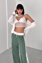 Mona Waist and Side Contrast Block Panels, Comfortable Pants with Elastic Waist - 6