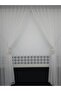 Double Breasted Tulle Curtain 4 Balls Ornamental Rope Included Regular Pleat 1/3
