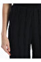 Elastic Waist Textured Wide Leg Women's Trousers - 3