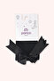 Baby Girl Ribbon Detailed Knee-Length Black Socks
