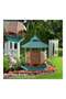Plastic Hanging Bird Food Container Green/Clear - 3