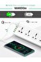 PEGANT 10 Way Power Extension Cord Surge Protector Strip Heavy Duty Universal Electrical Socket 5x U - 5