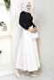 Crew Neck Gathered Sandy Blouse Black Hm2765 - 6