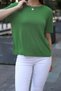 Cycling Round Neck Short Sleeve Skirt Elastic Viscose Summer Roomy Stylish Knitwear Women's Blouse - 4