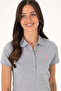Women's Gray Melange Basic T-Shirt 50300896-Vr086 - 2