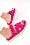 Fuchsia Suede Women's Slippers 20697 - 3