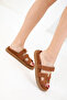 Tan Suede Women's Slippers 20697 - 6