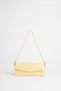 Women's Ferret Yellow Textured Faux Leather Lined Snap Closure Handbag and Shoulder Bag - 3