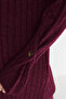 Bordo Fitilli Geniş Kalıp Triko Alt-Üst Takım TWOAW22AU0039 - 4