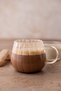 Set of 6 Pinterest Coffee Glasses - Auger Shaped Borosilicate Glasses with Handles 250 ml - 2