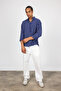 Woven Fabric Oversize Men's Shirt - 4
