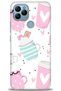 General Mobile Gm 21 Case Hd Printed Case - Pink Cups + Full Screen Protector