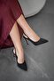 Budapest Pearl Stone Heeled Evening Dress Shoes Black - 3