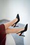 Budapest Pearl Stone Heeled Evening Dress Shoes Black - 2