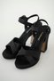 Faty Platform Heeled Satin Evening Dress Shoes Black - 4