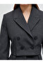 Crop Double Breasted Blazer Jacket - 5