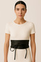 Women's Belt Set of 2 Leather Wide Laced - 2