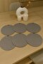 2 Pieces Gray Jute Supla Set, American Service Set, Luxury Presentation Plate Mat (33 X 33 cm) - 3