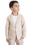 Boys' 3-Piece Suit with Cream Linen Jacket and Trousers and Basic T-Shirt 21118 - 5