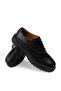 Genuine Leather Men's Black Daily Shoes - 3