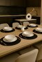 6 Piece Black Jute Supla Set, American Service Set, Luxury Presentation Plate Mat (33 X 33 cm) - 3