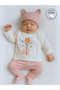 100% Cotton 0-3 Months Newborn Baby Girl Hospital Release Set of 3