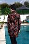 Red Flower Patterned Full Size Lycra Digital Hijab Swimsuit-2416 - 5