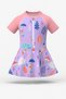 Girl's Skirted Shorts Boneli Purple Pink Colored Front Zipper Swimsuit. - 2